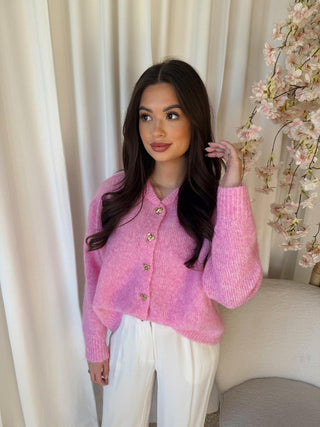 Lovely cardigan roze