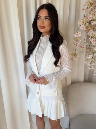 Aurelia lace blouse wit