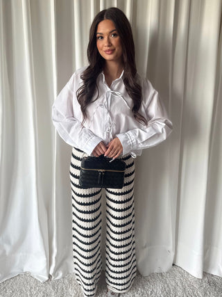 Zena striped knit pantalon