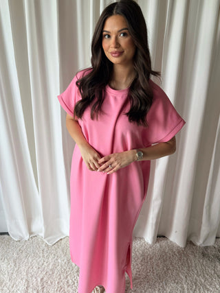 Liene t-shirt jurk roze
