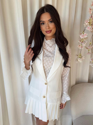 Aurelia lace blouse wit