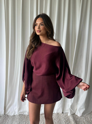 Keisha blouse burgundy