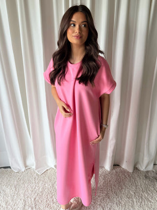 Liene t-shirt jurk roze
