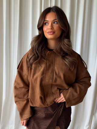 Mauri suede jacket camel