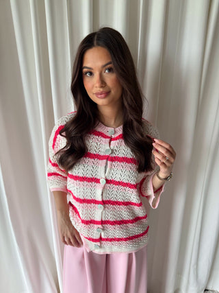 Sanne cardigan roze