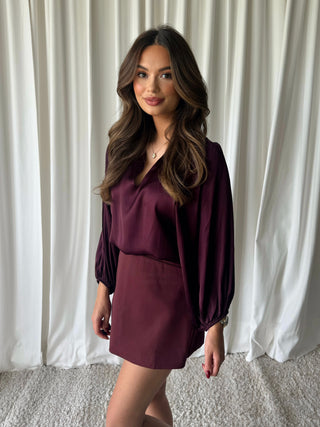Celeste blouse burgundy