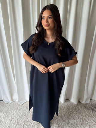 Liene t-shirt jurk navy