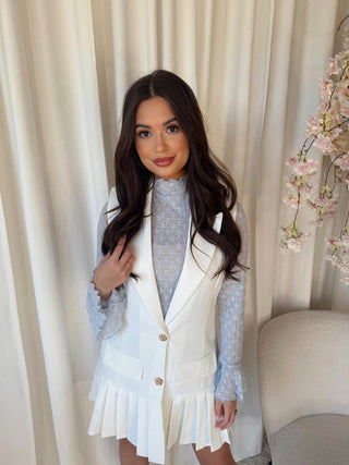 aurelia lace blouse blauw