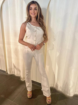 Sara suit top beige