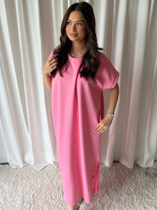 Liene t-shirt jurk roze