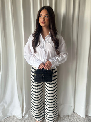 Zena striped knit pantalon
