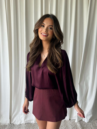 Celeste blouse burgundy