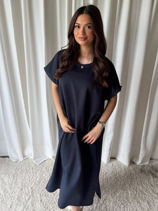 Liene t-shirt jurk navy
