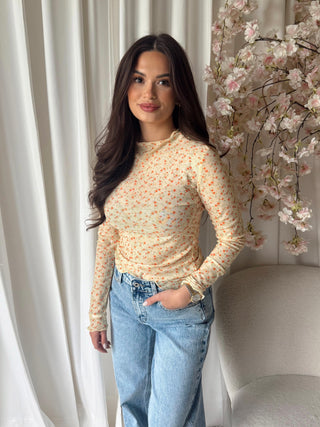 Fleur mesh blouse