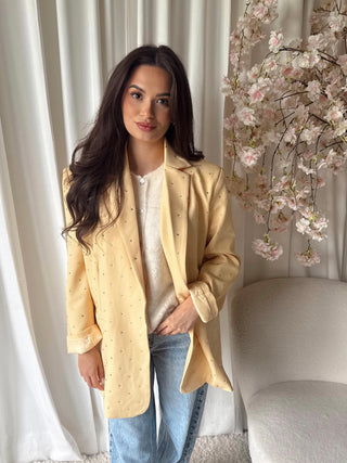 Justine blazer geel