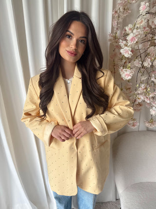 Justine blazer geel