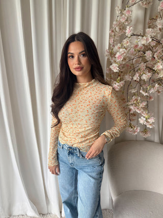 Fleur mesh blouse