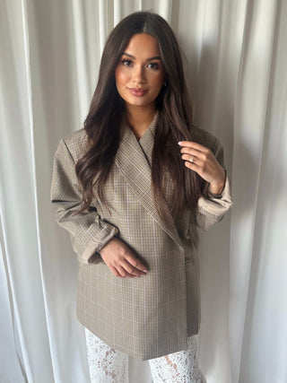Noa blazer checked bruin Lila