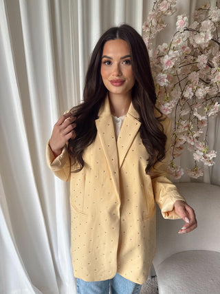 Justine blazer geel