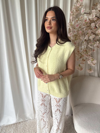 Tina cardigan geel