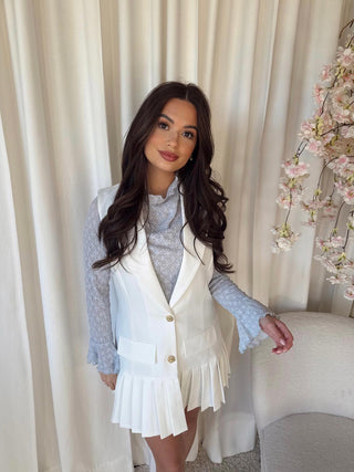 aurelia lace blouse blauw