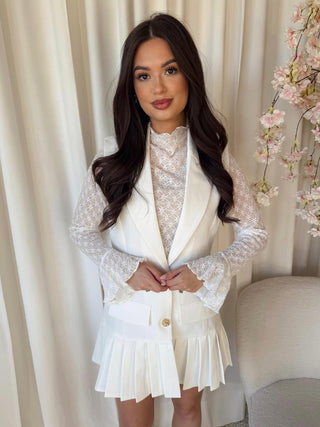 Aurelia lace blouse wit