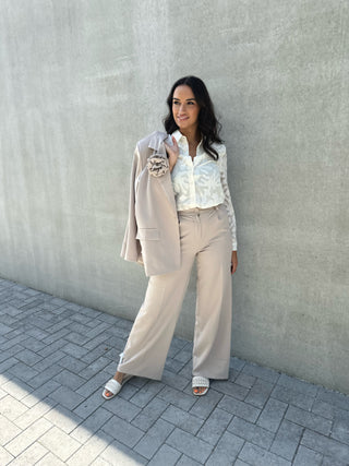 Fleur blazer beige