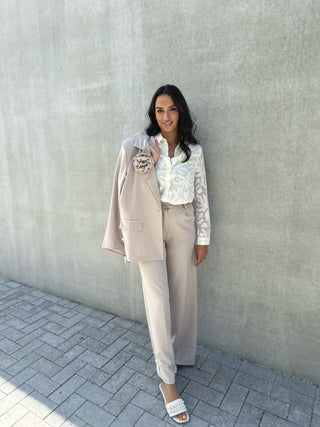 Fleur blazer beige