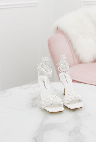 braid heels wit